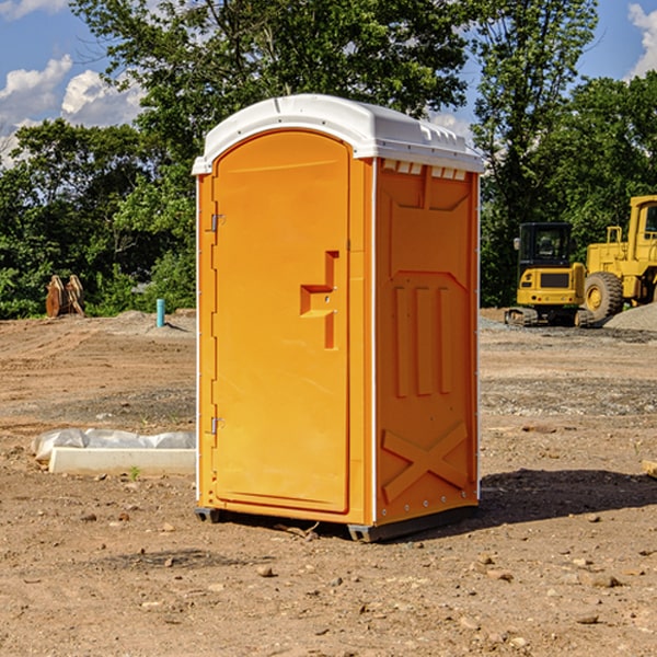 how often are the portable restrooms cleaned and serviced during a rental period in Kortright NY